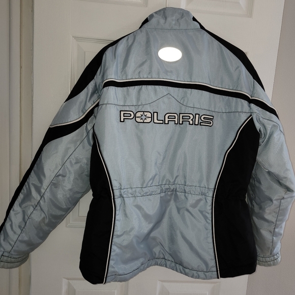 Polaris Light Blue and Black snowmobile Jacket - Picture 2 of 4